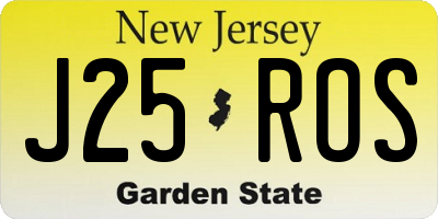 NJ license plate J25ROS