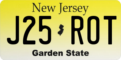 NJ license plate J25ROT