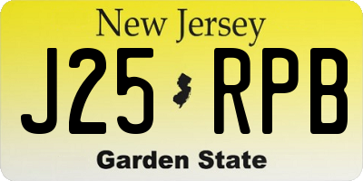 NJ license plate J25RPB