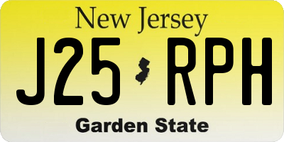 NJ license plate J25RPH