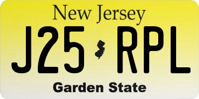 NJ license plate J25RPL