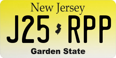 NJ license plate J25RPP
