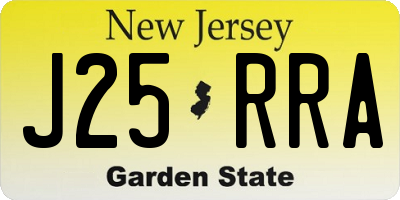 NJ license plate J25RRA