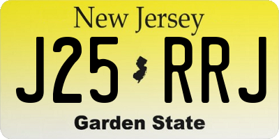 NJ license plate J25RRJ