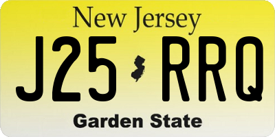 NJ license plate J25RRQ