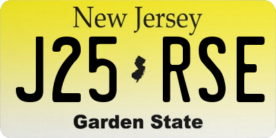 NJ license plate J25RSE