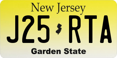 NJ license plate J25RTA