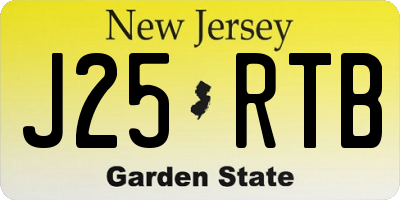 NJ license plate J25RTB
