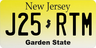 NJ license plate J25RTM