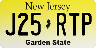 NJ license plate J25RTP