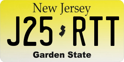 NJ license plate J25RTT