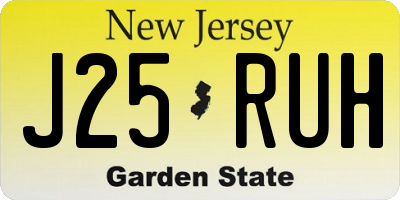 NJ license plate J25RUH