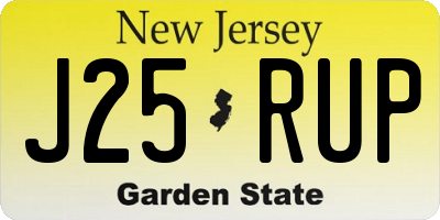 NJ license plate J25RUP