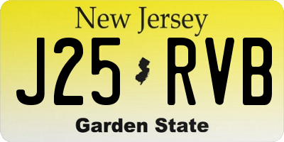 NJ license plate J25RVB