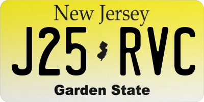 NJ license plate J25RVC