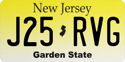 NJ license plate J25RVG