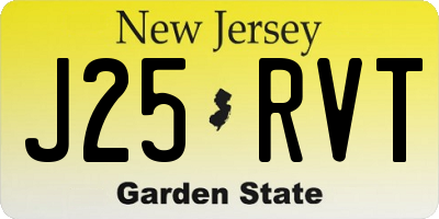 NJ license plate J25RVT