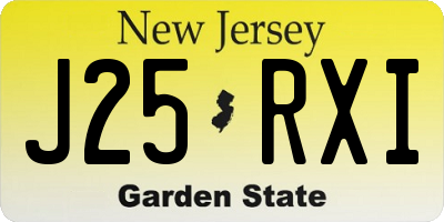 NJ license plate J25RXI