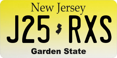 NJ license plate J25RXS