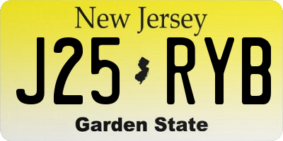 NJ license plate J25RYB