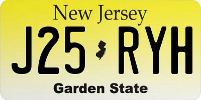 NJ license plate J25RYH