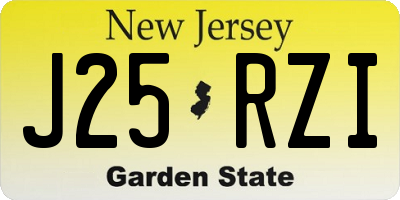 NJ license plate J25RZI