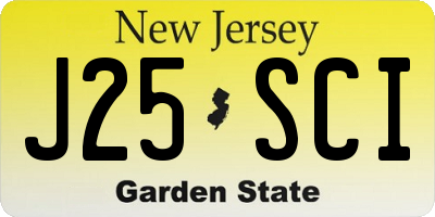 NJ license plate J25SCI