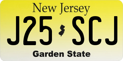 NJ license plate J25SCJ