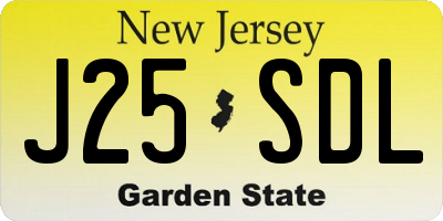 NJ license plate J25SDL