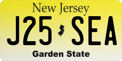 NJ license plate J25SEA