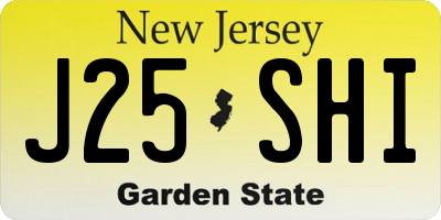 NJ license plate J25SHI