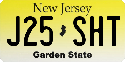 NJ license plate J25SHT