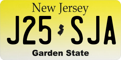 NJ license plate J25SJA