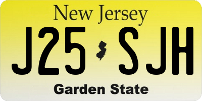 NJ license plate J25SJH