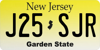 NJ license plate J25SJR