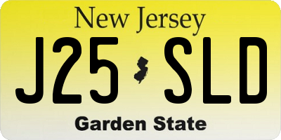 NJ license plate J25SLD