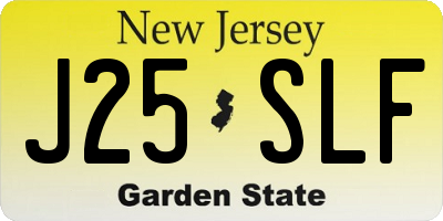 NJ license plate J25SLF