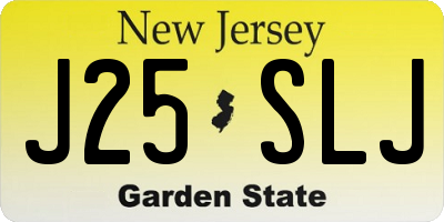 NJ license plate J25SLJ