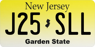 NJ license plate J25SLL