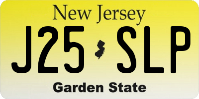 NJ license plate J25SLP