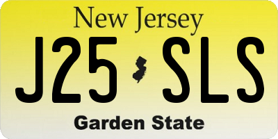 NJ license plate J25SLS