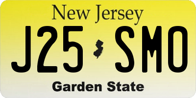 NJ license plate J25SMO