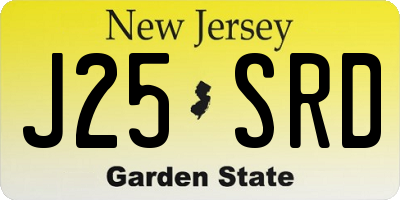 NJ license plate J25SRD
