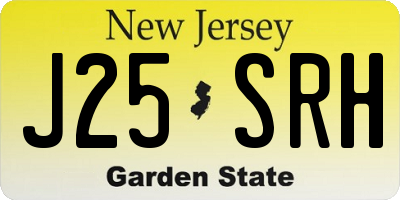 NJ license plate J25SRH