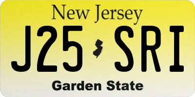 NJ license plate J25SRI