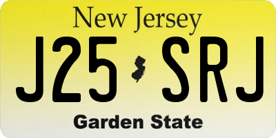 NJ license plate J25SRJ