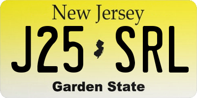 NJ license plate J25SRL