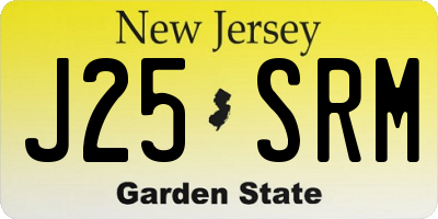 NJ license plate J25SRM