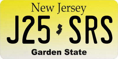 NJ license plate J25SRS
