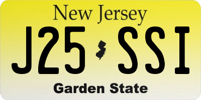 NJ license plate J25SSI